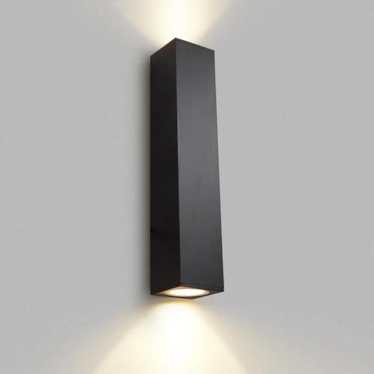 Black Modern Up & Down 2-Light Wall Sconce for Indoor