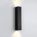 Black Modern Up & Down 2-Light Wall Sconce for Indoor
