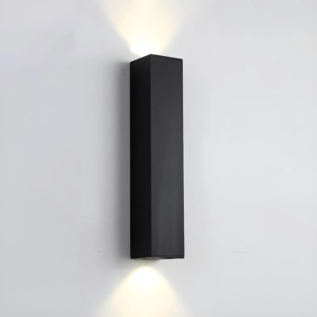 Black Modern Up & Down 2-Light Wall Sconce for Indoor