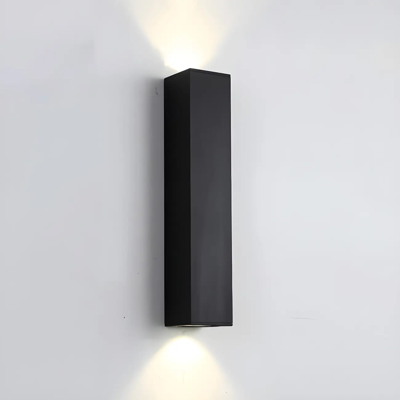 Black Modern Up & Down 2-Light Wall Sconce for Indoor