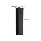 Black Modern Up & Down 2-Light Wall Sconce for Indoor