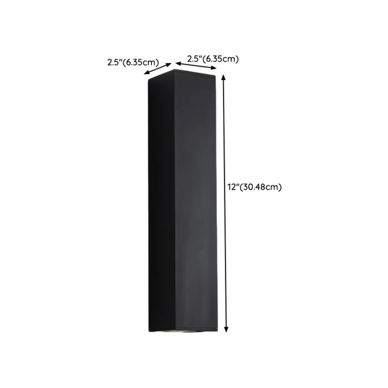 Black Modern Up & Down 2-Light Wall Sconce for Indoor