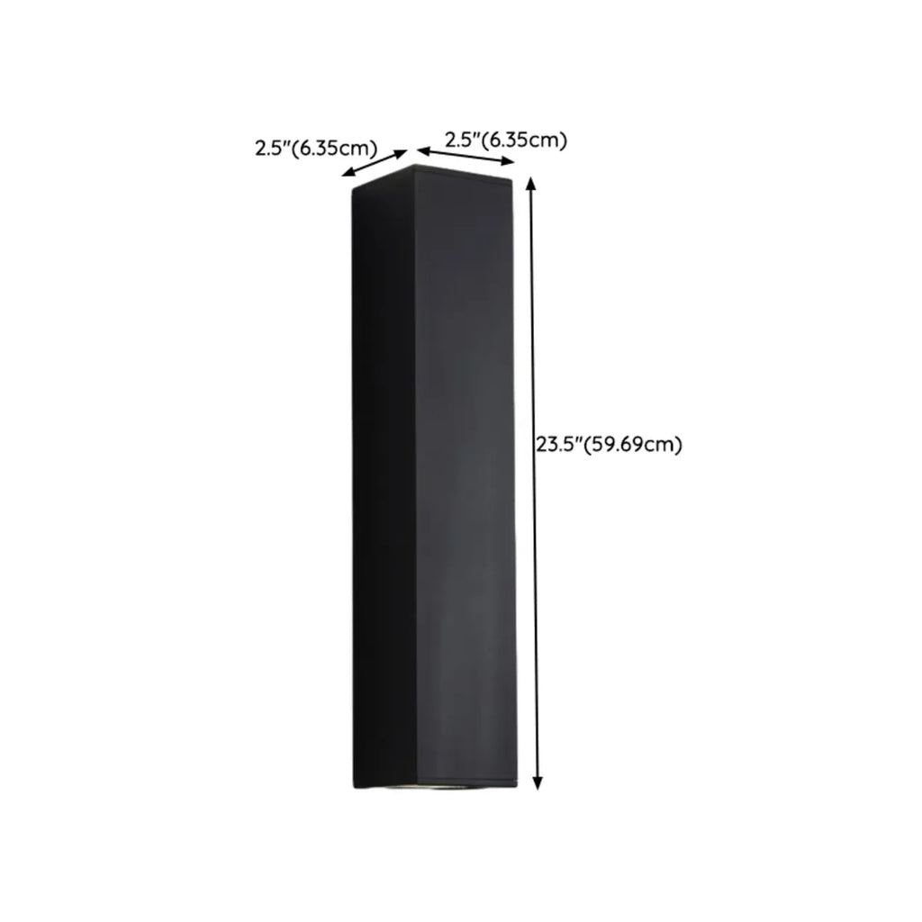 Black Modern Up & Down 2-Light Wall Sconce for Indoor