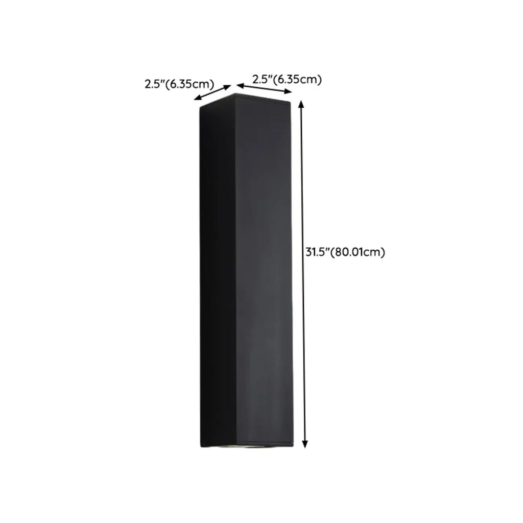Black Modern Up & Down 2-Light Wall Sconce for Indoor
