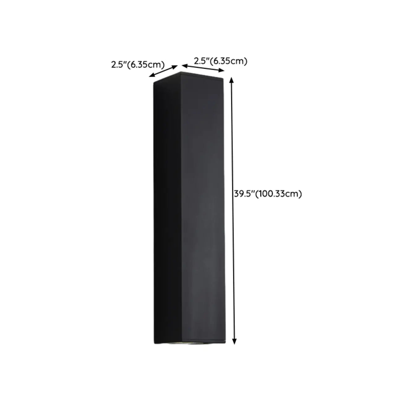 Black Modern Up & Down 2-Light Wall Sconce for Indoor