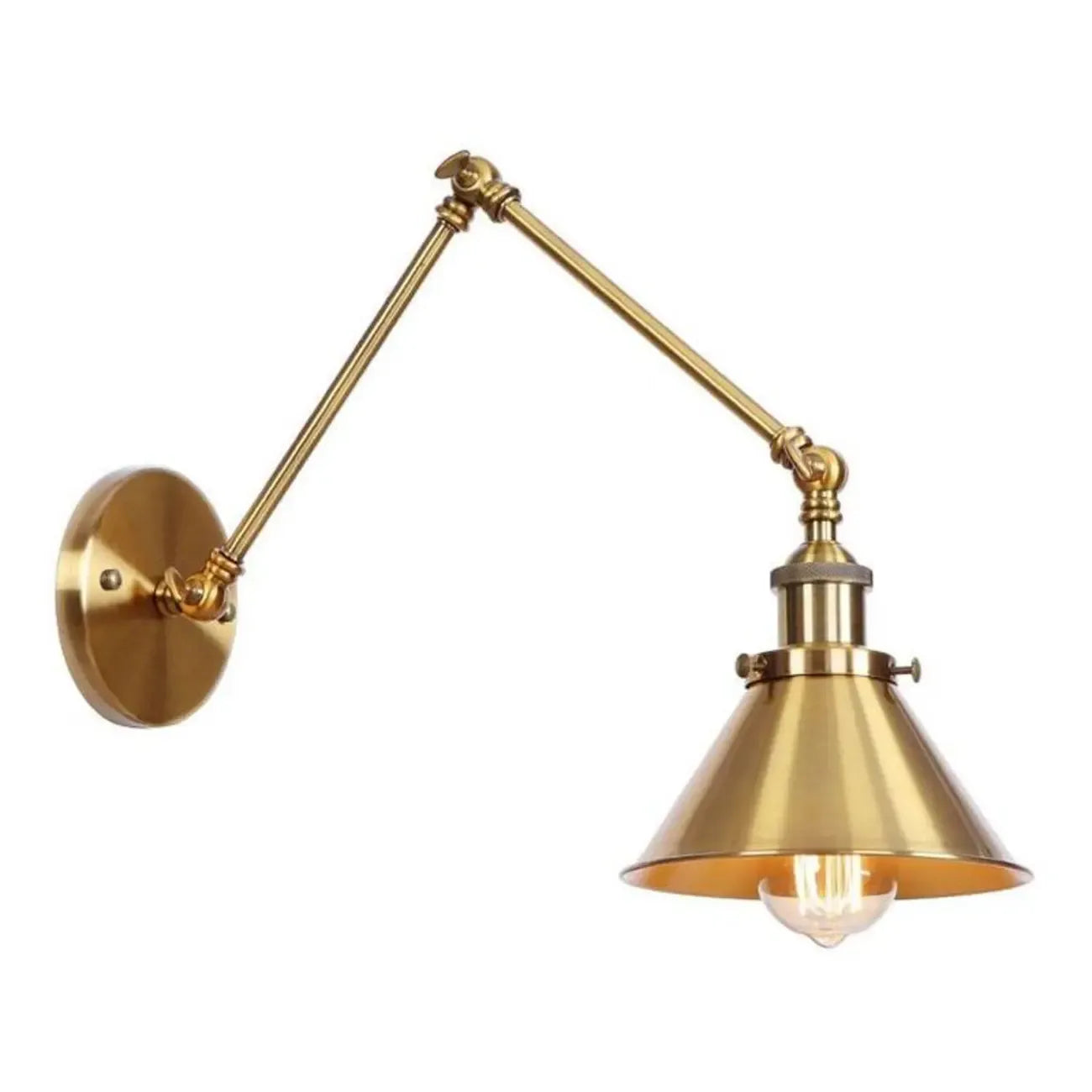 16-Inch Swing Arm Retro Metal Adjustable Wall Light