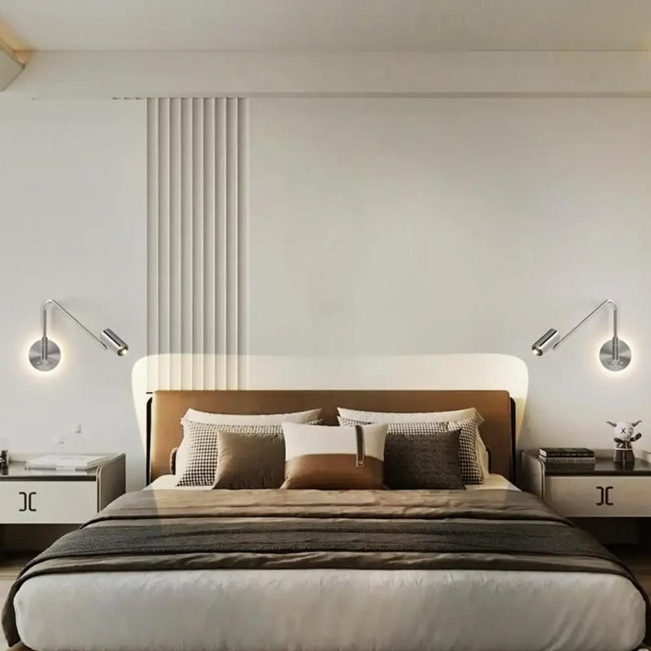 Dimmable Touch Swing Arm Wall Light for Bedside Reading