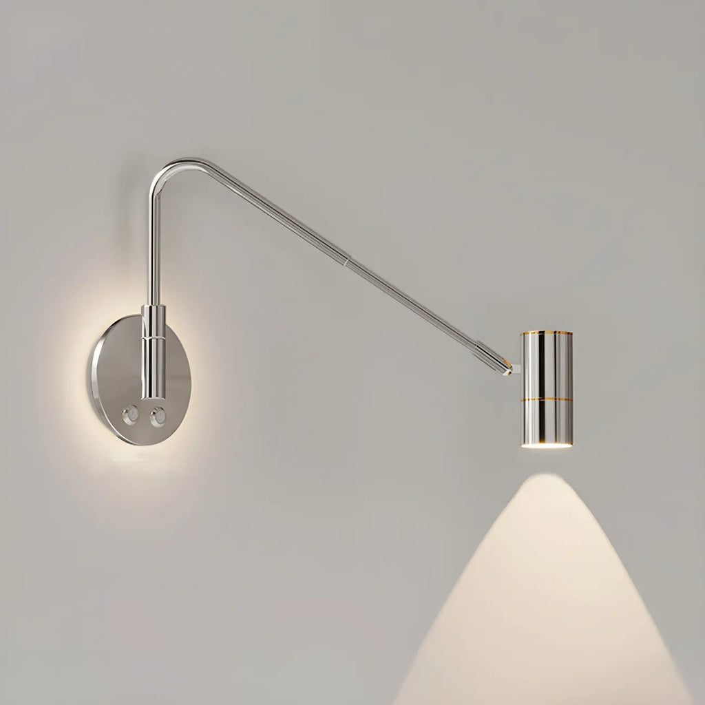 Dimmable Touch Swing Arm Wall Light for Bedside Reading