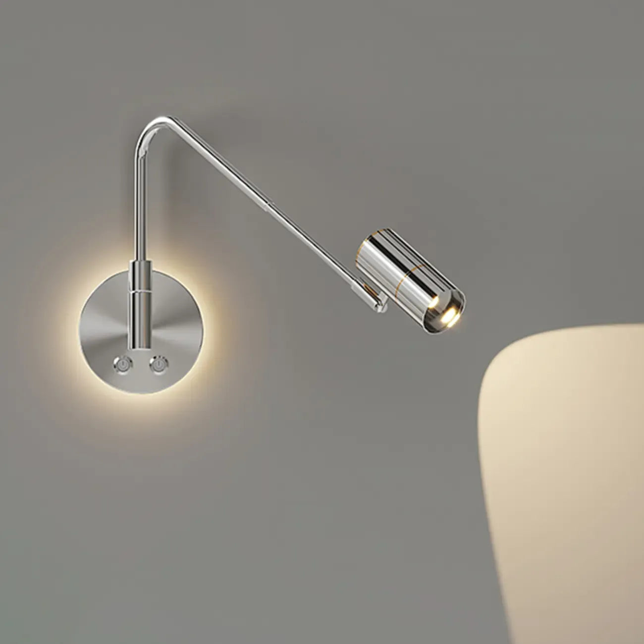 Dimmable Touch Swing Arm Wall Light for Bedside Reading