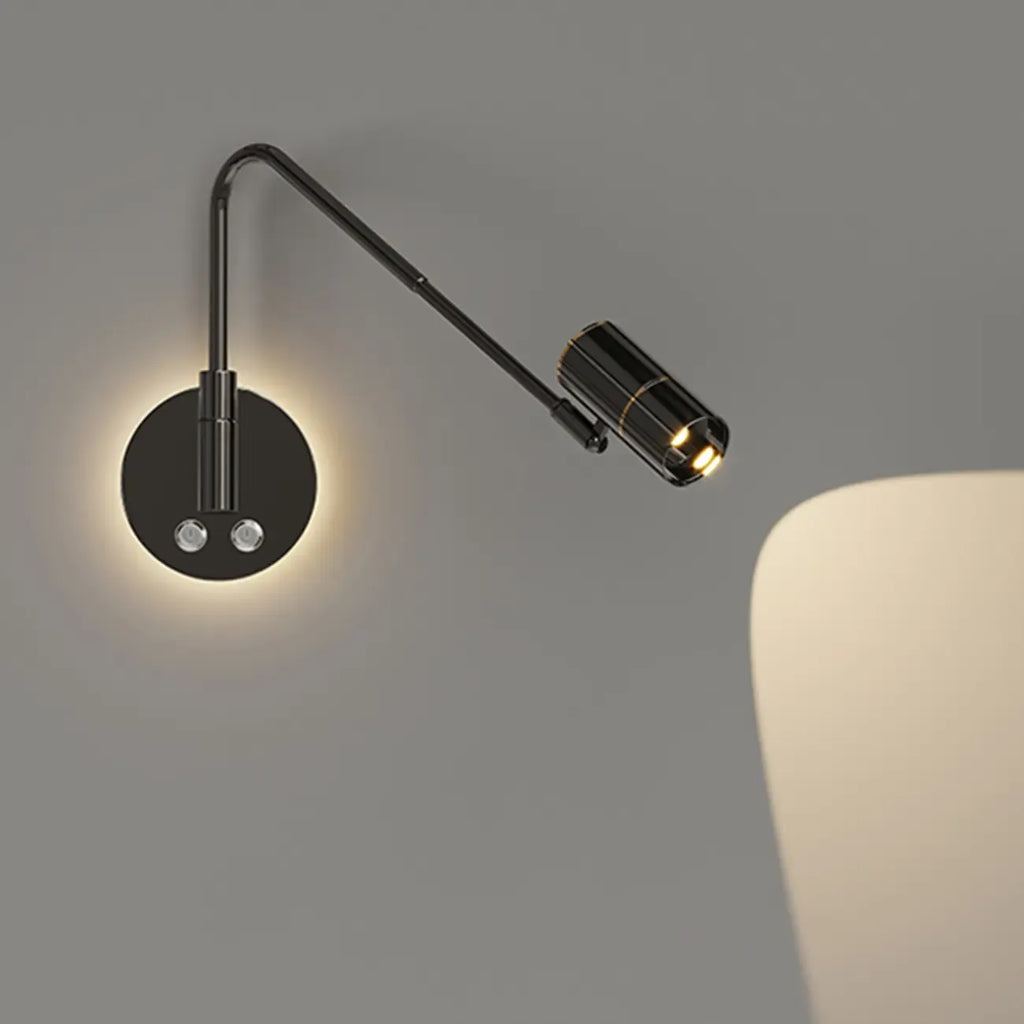 Dimmable Touch Swing Arm Wall Light for Bedside Reading
