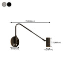 Dimmable Touch Swing Arm Wall Light for Bedside Reading