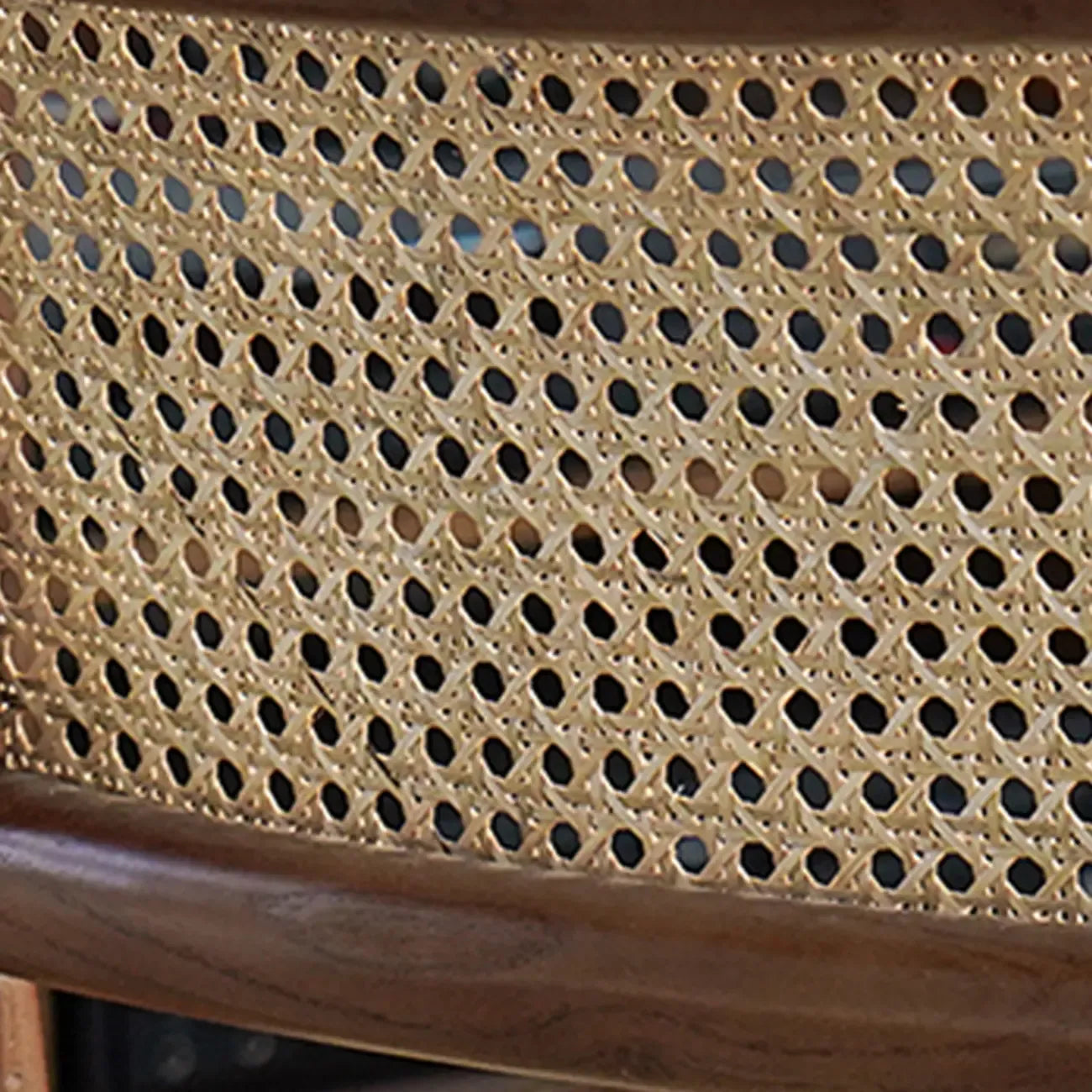 Vintage Wooden Elegance Square Rattan Back High Bar Stool