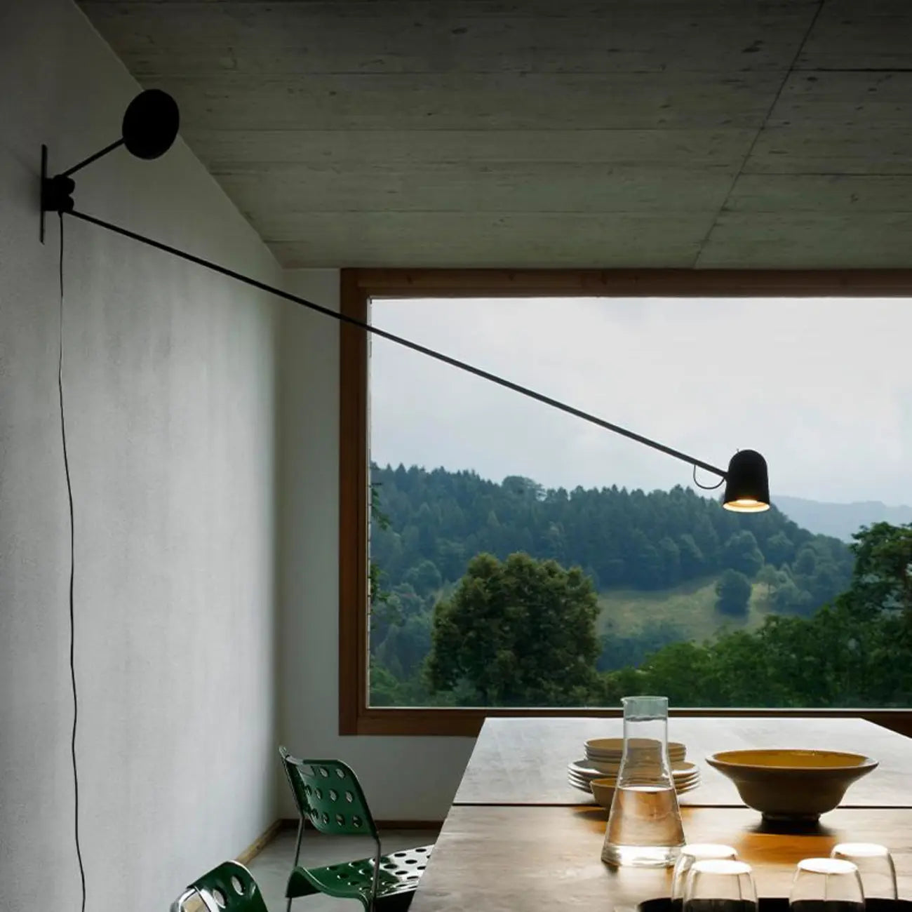 Plug-In Adjustable Swing Arm Wall Light for Modern Bedroom