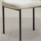 Upholstered Metal Legs Open Back Dining Chair