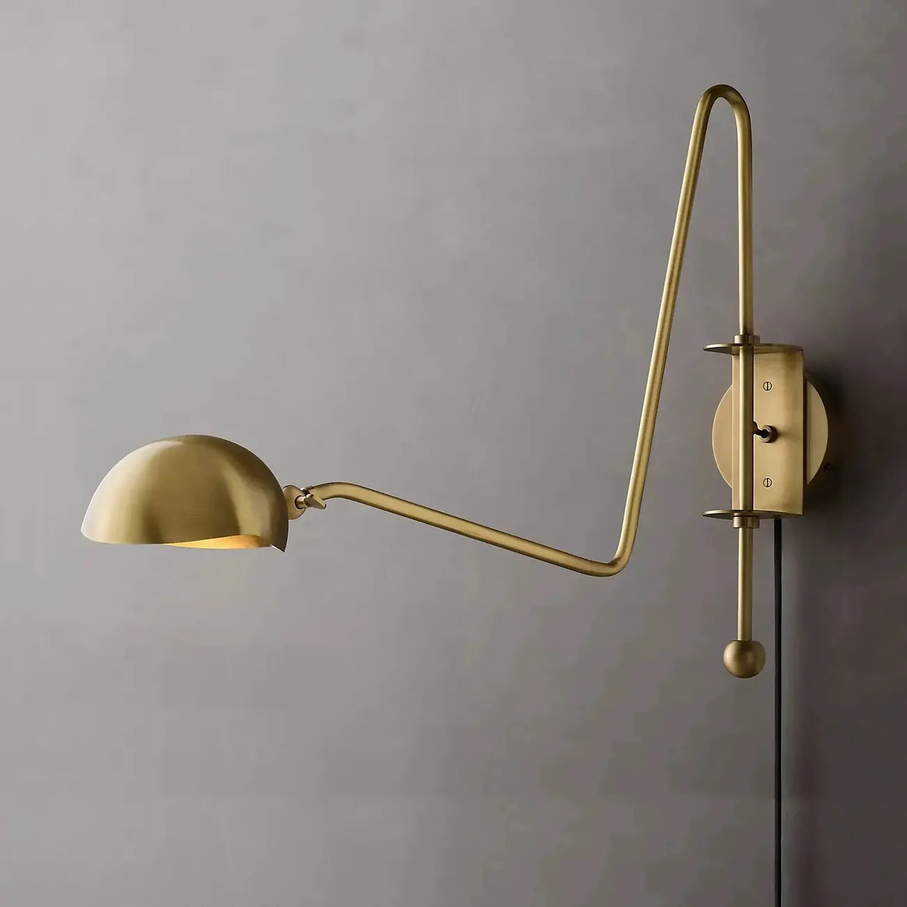 1-Light Copper Shade Swing Arm Wall Light