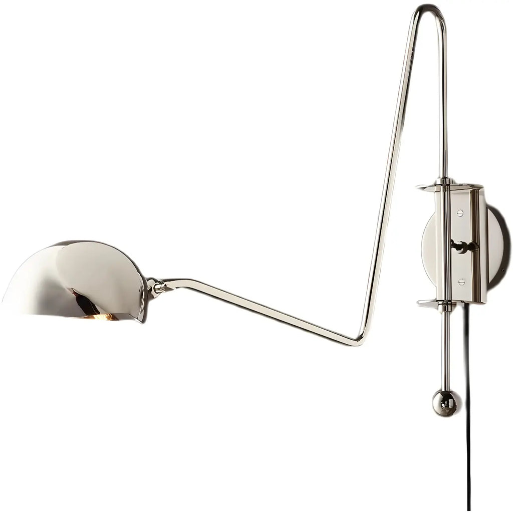 1-Light Copper Shade Swing Arm Wall Light