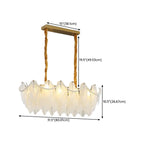 2-Tier Modern Glass Island Pendant Light Adjustable for Kitchen