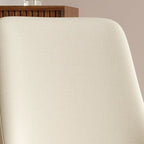 White Fabric Upholstered Solid Back Dining Chair