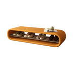 Decorative Short Oval Pine Wood Storage Entryway Bench
