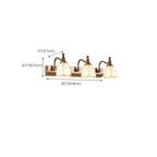 Elegant Gold Bathroom Vanity Light Frosted Floral Glass Shade