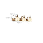 Elegant Gold Bathroom Vanity Light Frosted Floral Glass Shade