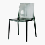 Amber Acrylic Armless Low Back Dining Chair