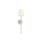 Cylinder LED Wall Sconce with Fabric Shade for Residential Use