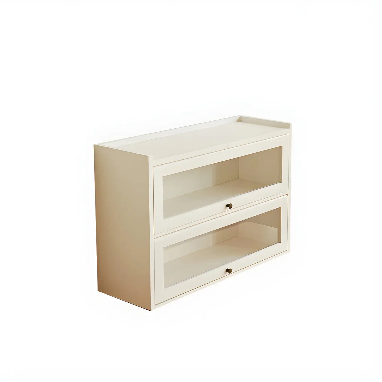 Wooden Tabletop Glass Display Cabinet for Kitchen Decor