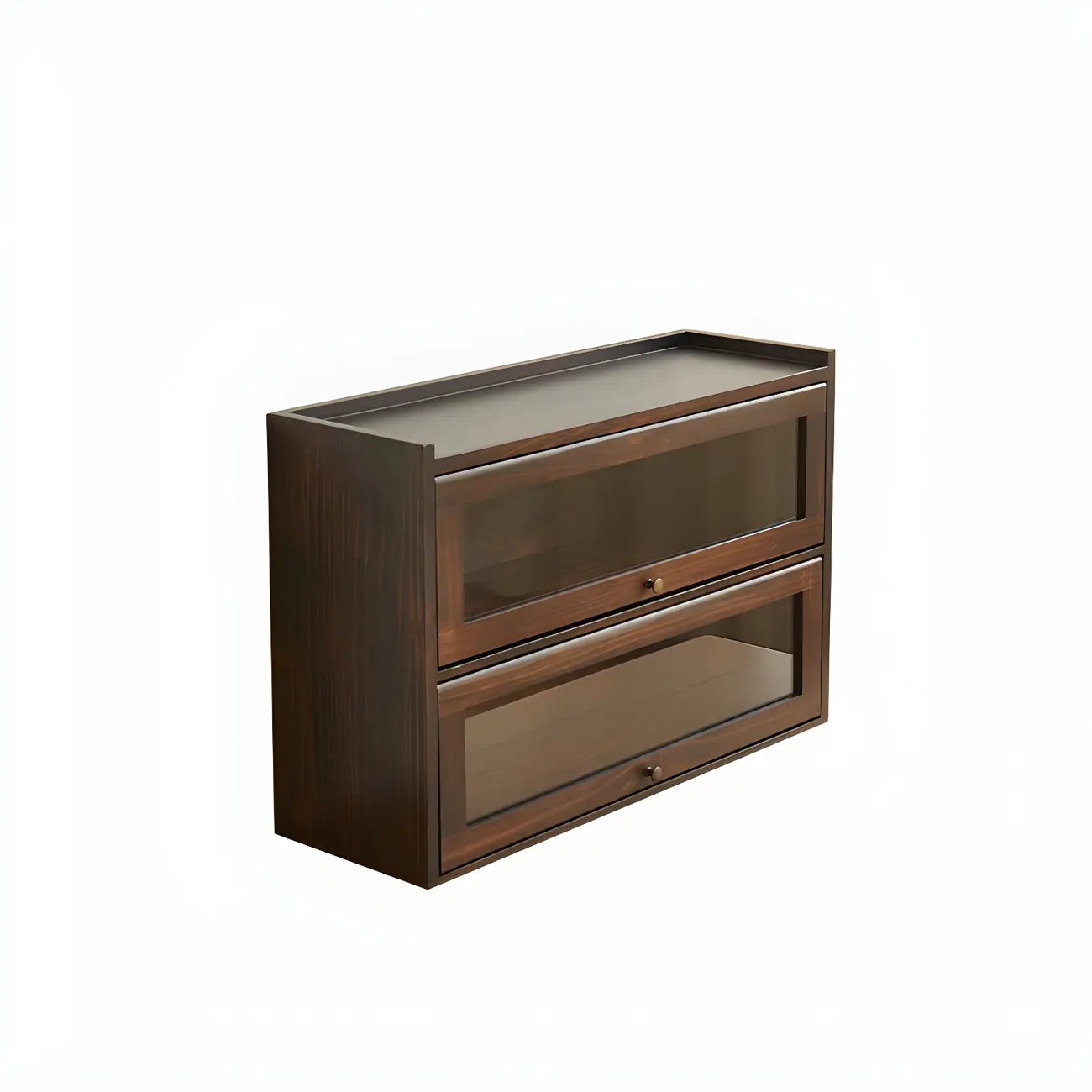 Wooden Tabletop Glass Display Cabinet for Kitchen Decor