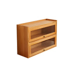 Wooden Tabletop Glass Display Cabinet for Kitchen Decor