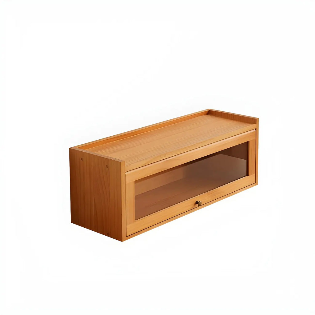 Wooden Tabletop Glass Display Cabinet for Kitchen Decor