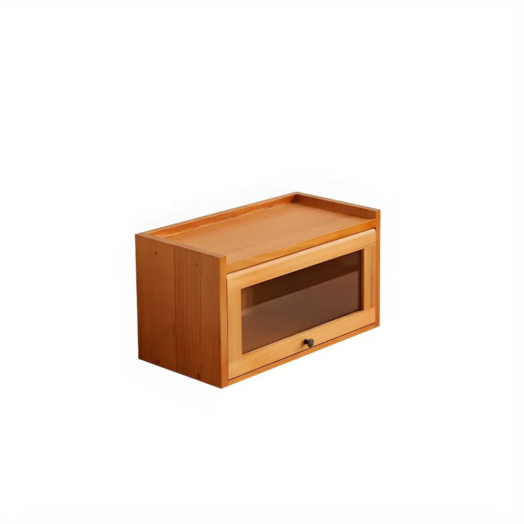 Wooden Tabletop Glass Display Cabinet for Kitchen Decor