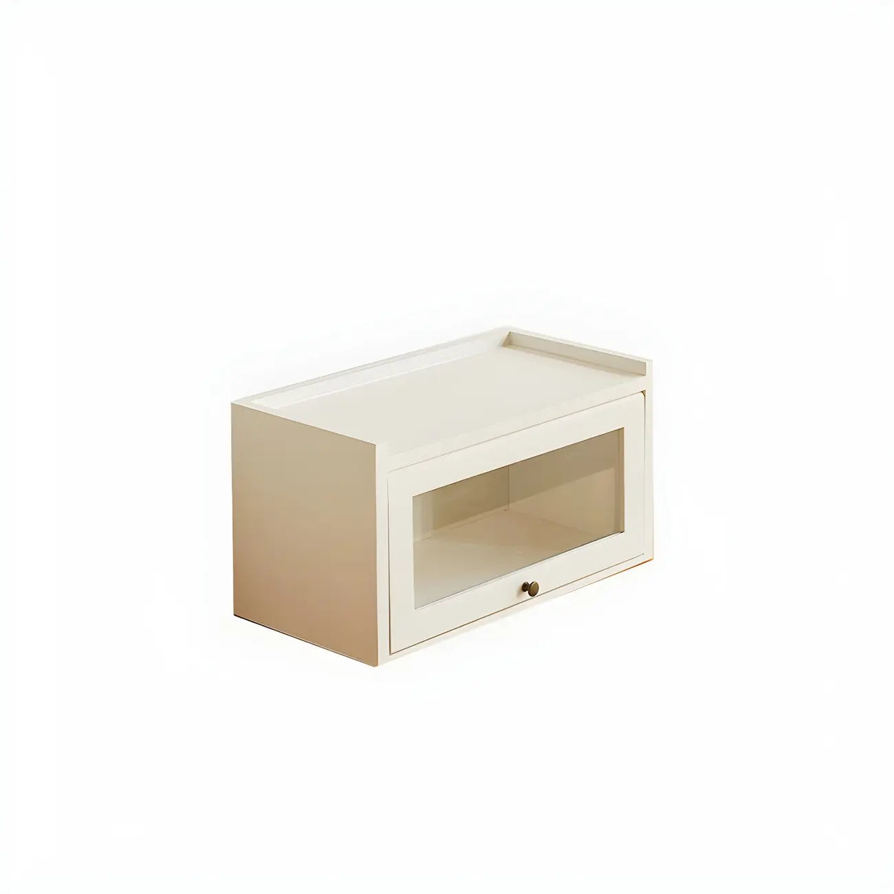 Wooden Tabletop Glass Display Cabinet for Kitchen Decor