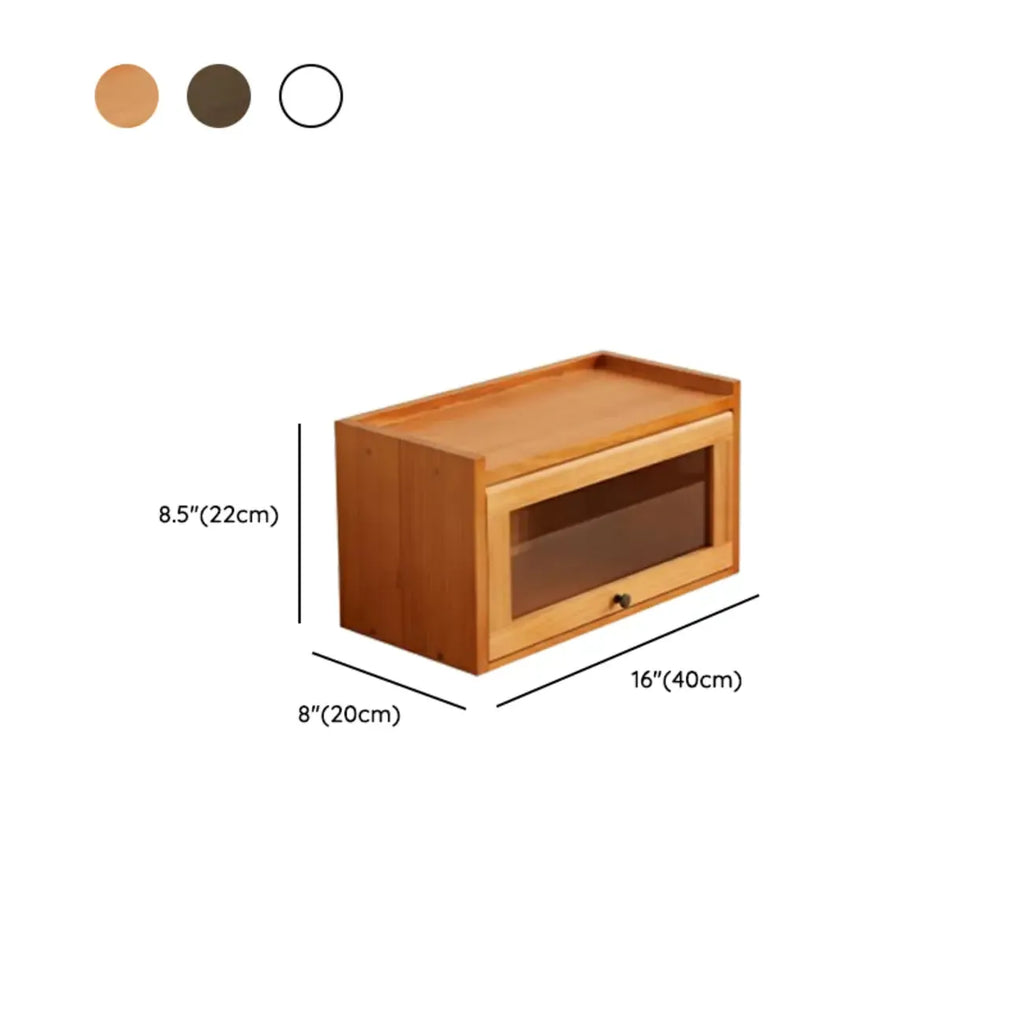 Wooden Tabletop Glass Display Cabinet for Kitchen Decor