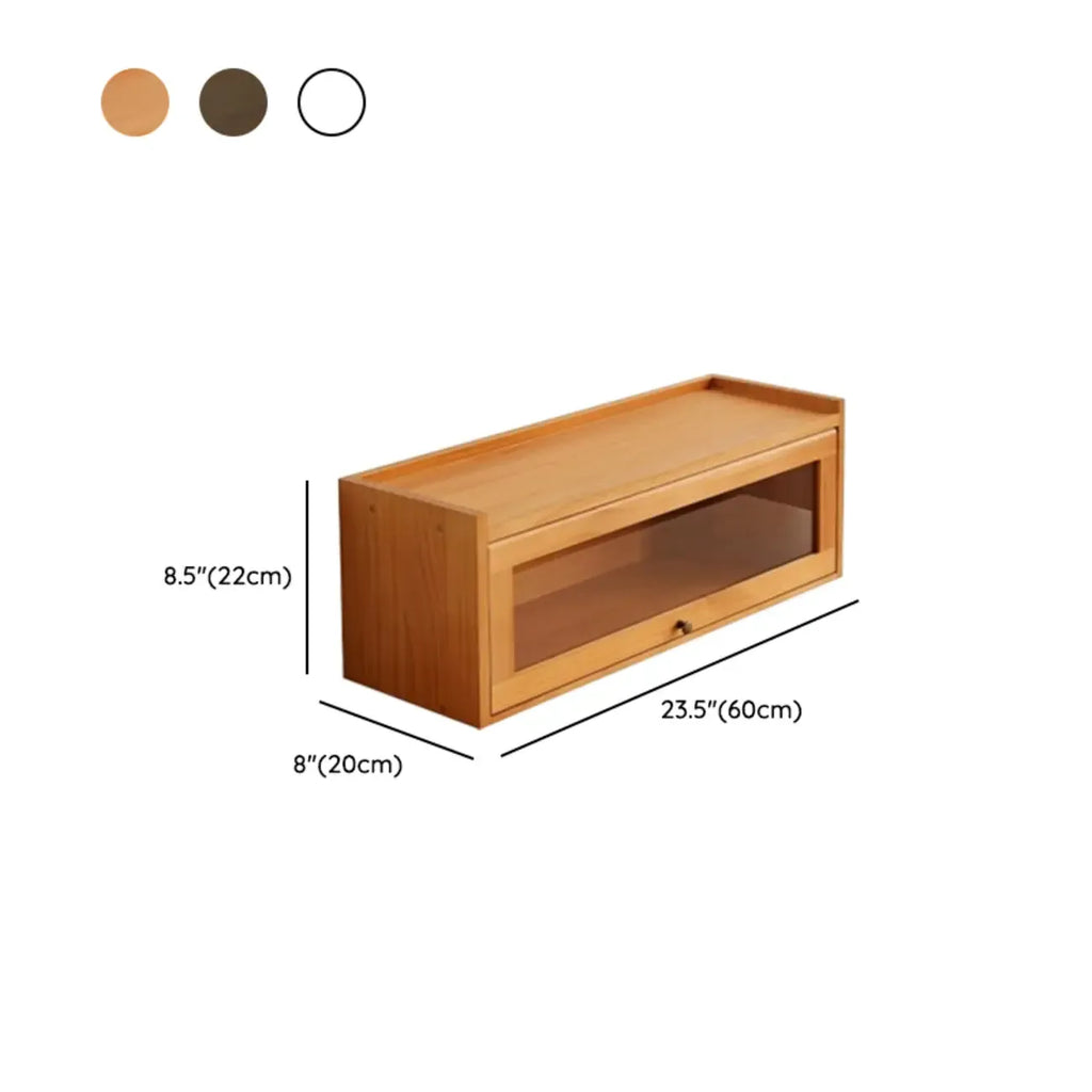 Wooden Tabletop Glass Display Cabinet for Kitchen Decor