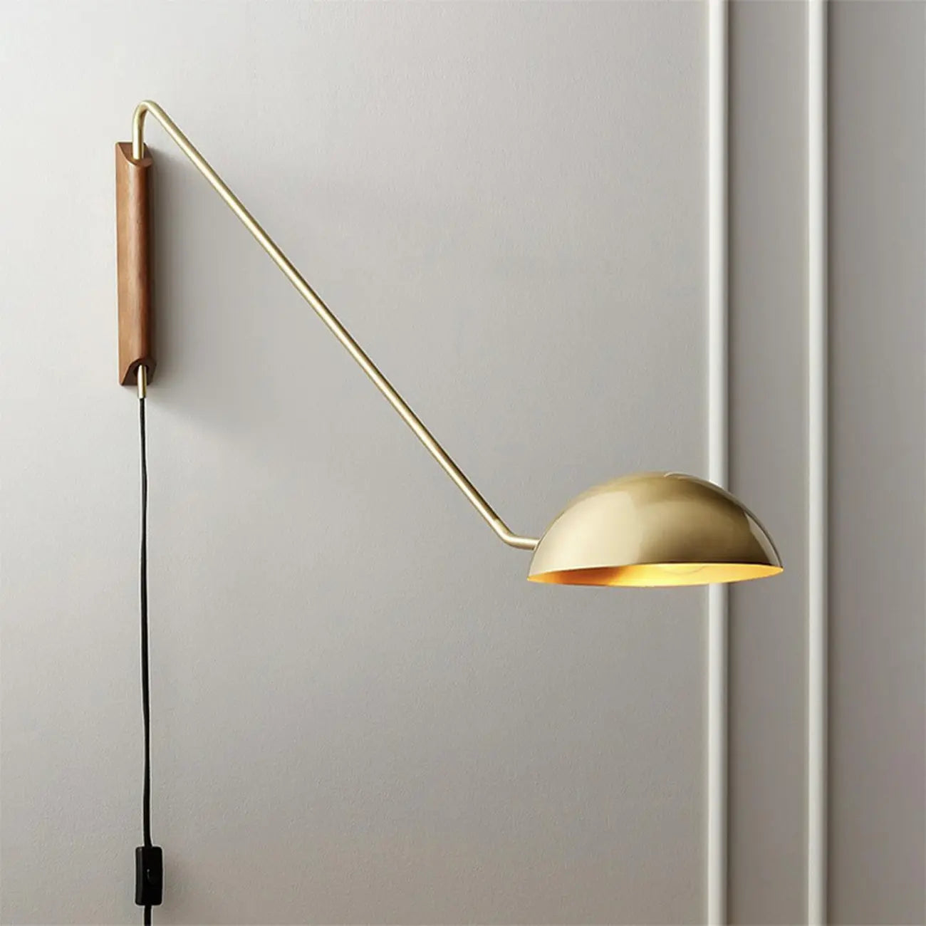 10 Modern Bowl Swing Arm Wall Light Fixture for Bedroom