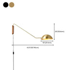 10 Modern Bowl Swing Arm Wall Light Fixture for Bedroom