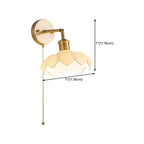 Elegant Brass Wall Sconce with Pull Chain for Bedroom Decor