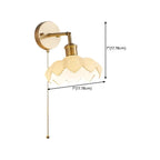 Elegant Brass Wall Sconce with Pull Chain for Bedroom Decor
