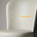 Sleek Gold Legs Faux Leather Upholstered Dining Chair