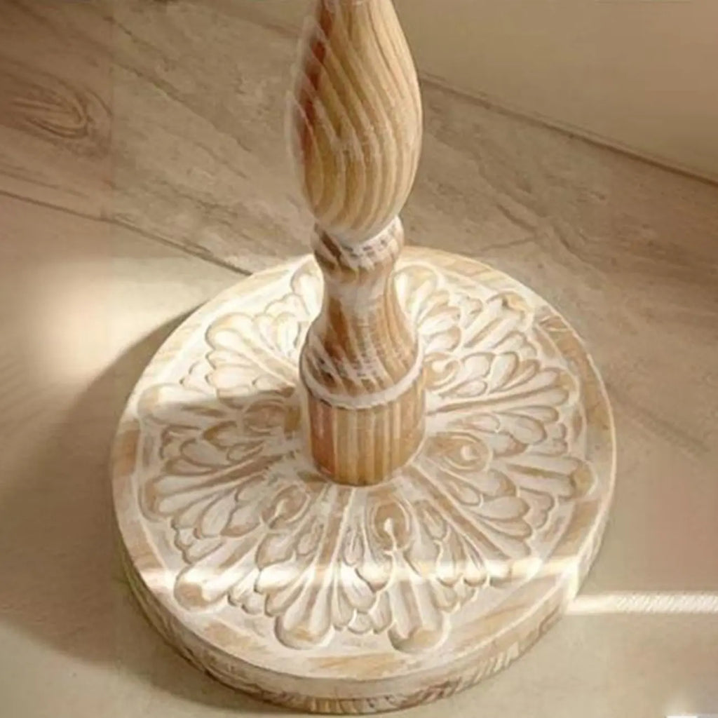 Living Room Retro Round Light Wood End Table