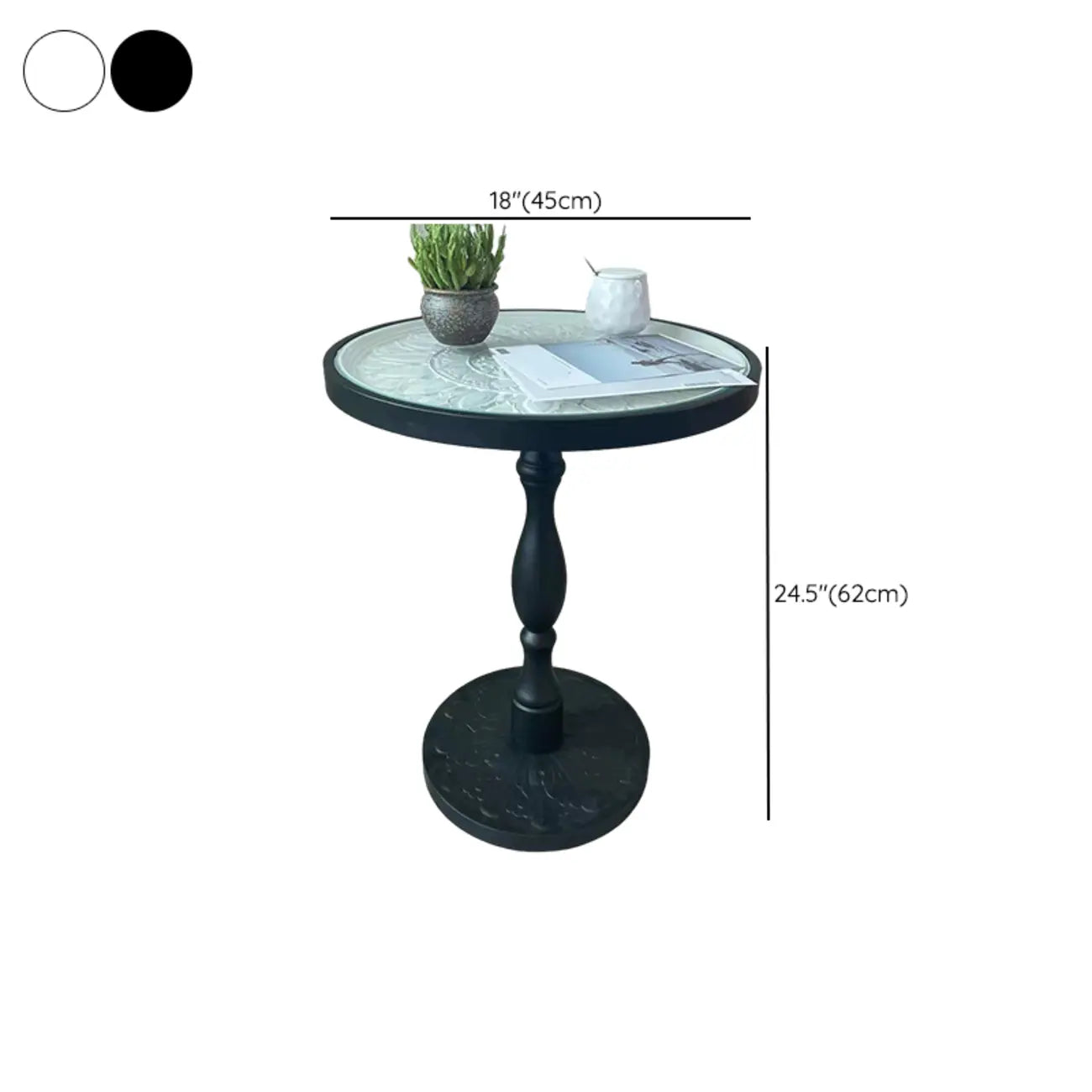 Living Room Retro Round Light Wood End Table