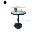 Living Room Retro Round Light Wood End Table