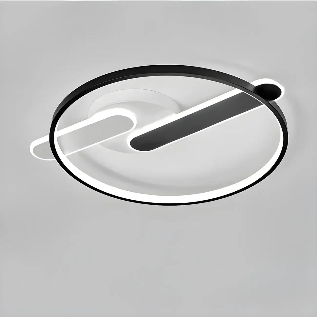 3-Light Circle Flush Mount Ceiling Light with Remote Control