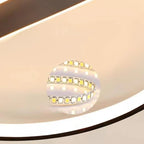3-Light Circle Flush Mount Ceiling Light with Remote Control