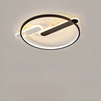 3-Light Circle Flush Mount Ceiling Light with Remote Control