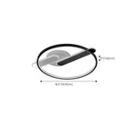 3-Light Circle Flush Mount Ceiling Light with Remote Control
