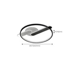 3-Light Circle Flush Mount Ceiling Light with Remote Control