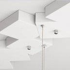 White Cube Modern Island Pendant Light, Adjustable