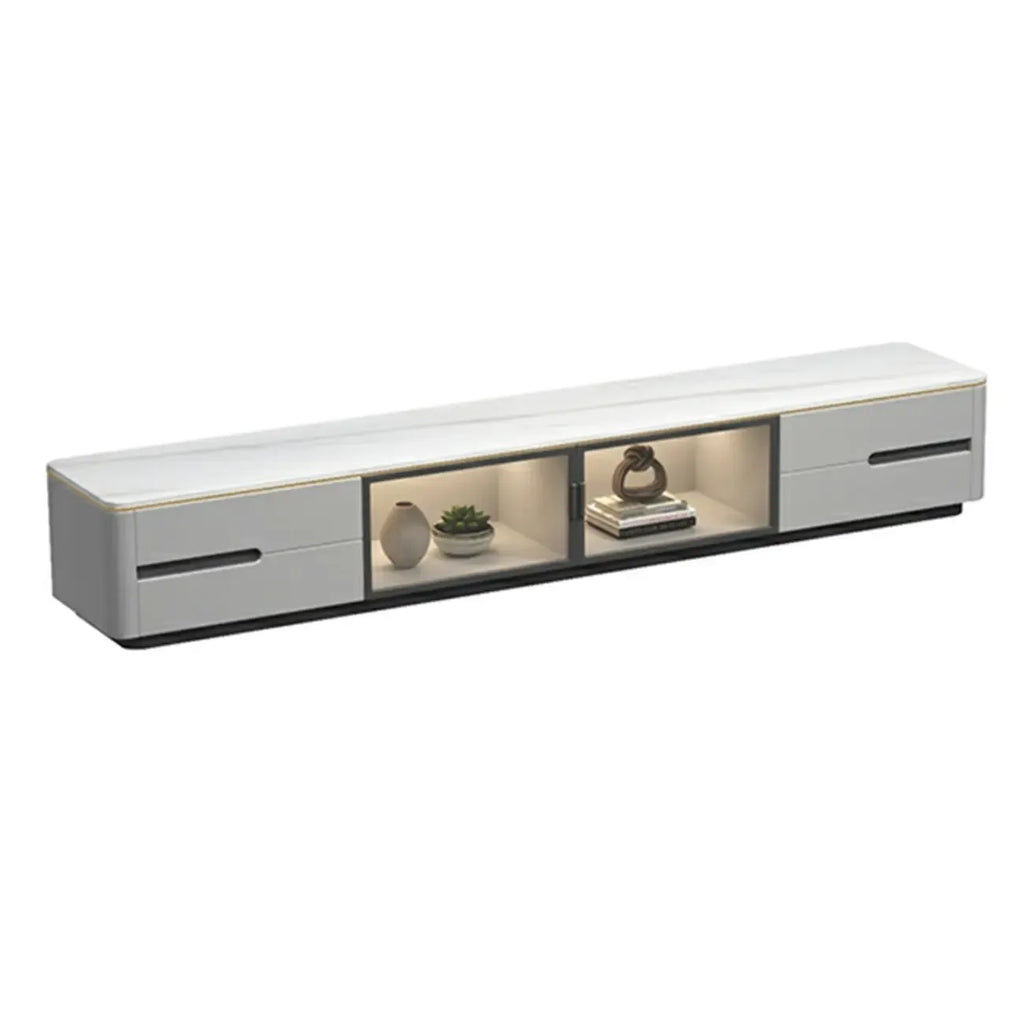 70.9 Grey Stone Multi Drawer TV Stand with Cable Management